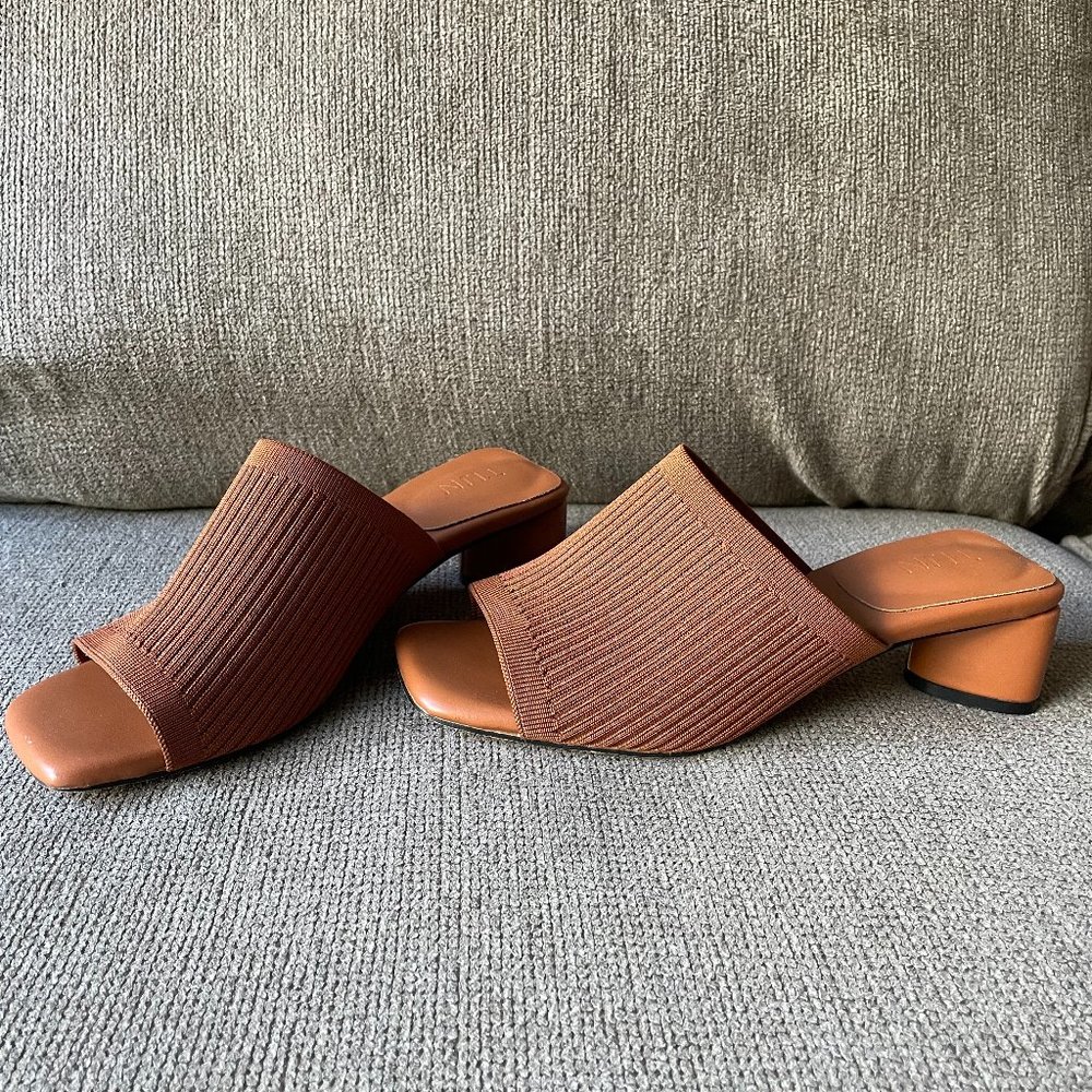 Brown mule heels - size 6 - gently worn